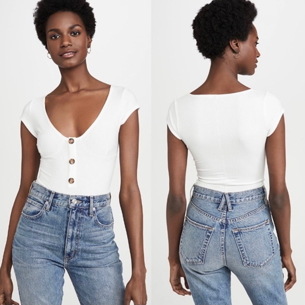 Reformation Marten Bodysuit Ivory